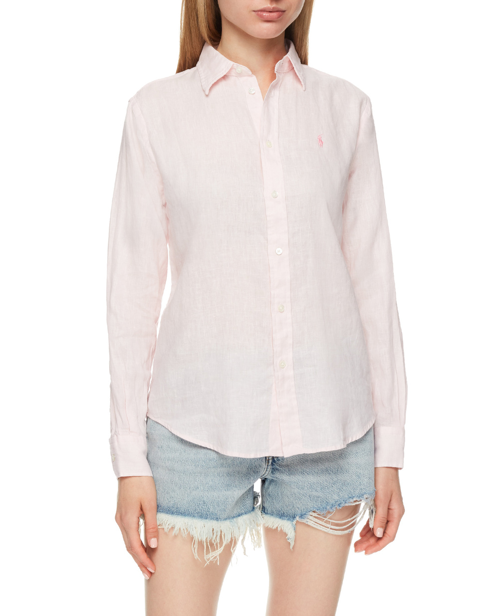 Лляна сорочка Polo Ralph Lauren 211827658006, рожевий колір • Купити в інтернет-магазині Kameron