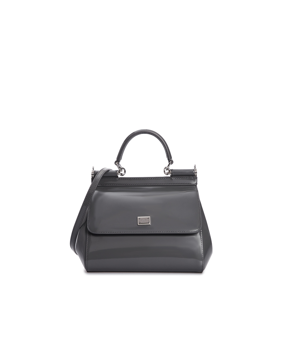 Кожаная сумка Sicily Dolce&Gabbana BB6003-AI413, серый цвет • Купить в интернет-магазине Kameron