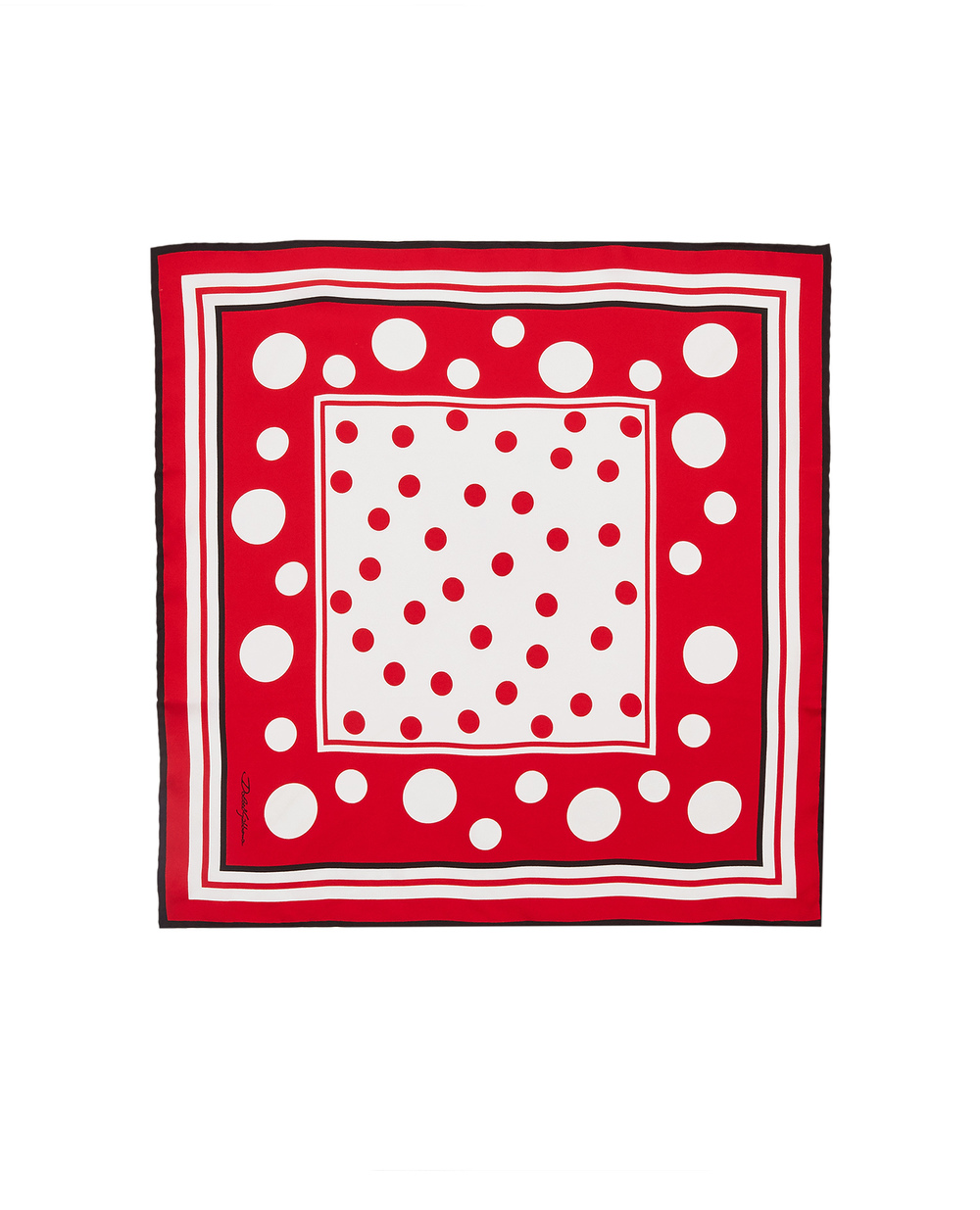 Шелковый платок Dolce&Gabbana FN093R-GDS29, красный цвет • Купить в интернет-магазине Kameron