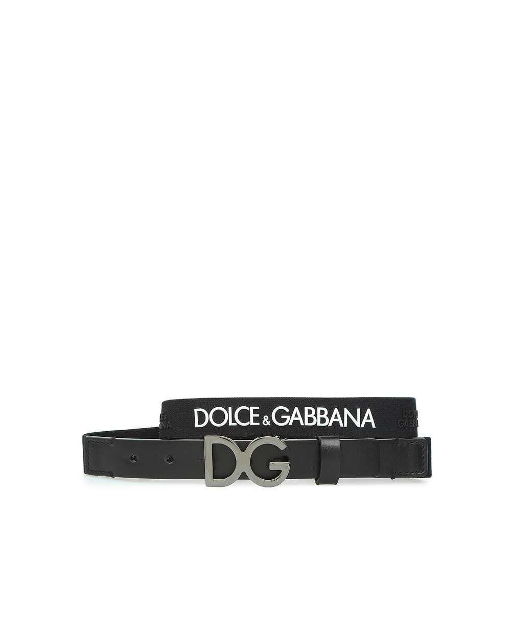 Дитячий шкіряний ремінь Dolce&Gabbana Kids EC0060-AO055, чорний колір • Купити в інтернет-магазині Kameron