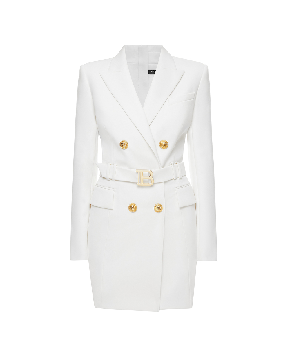 Вовняна сукня Balmain WF1R9190132L, білий колір • Купити в інтернет-магазині Kameron