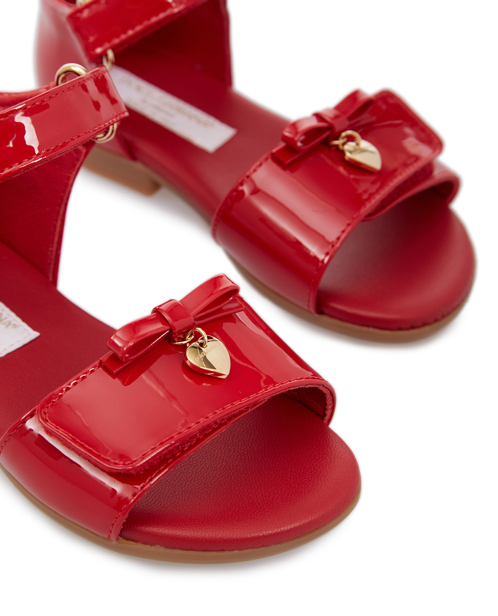 Дитячі шкіряні босоніжки Dolce&Gabbana Kids D20045-A1328-, красный колір • Купити в інтернет-магазині Kameron