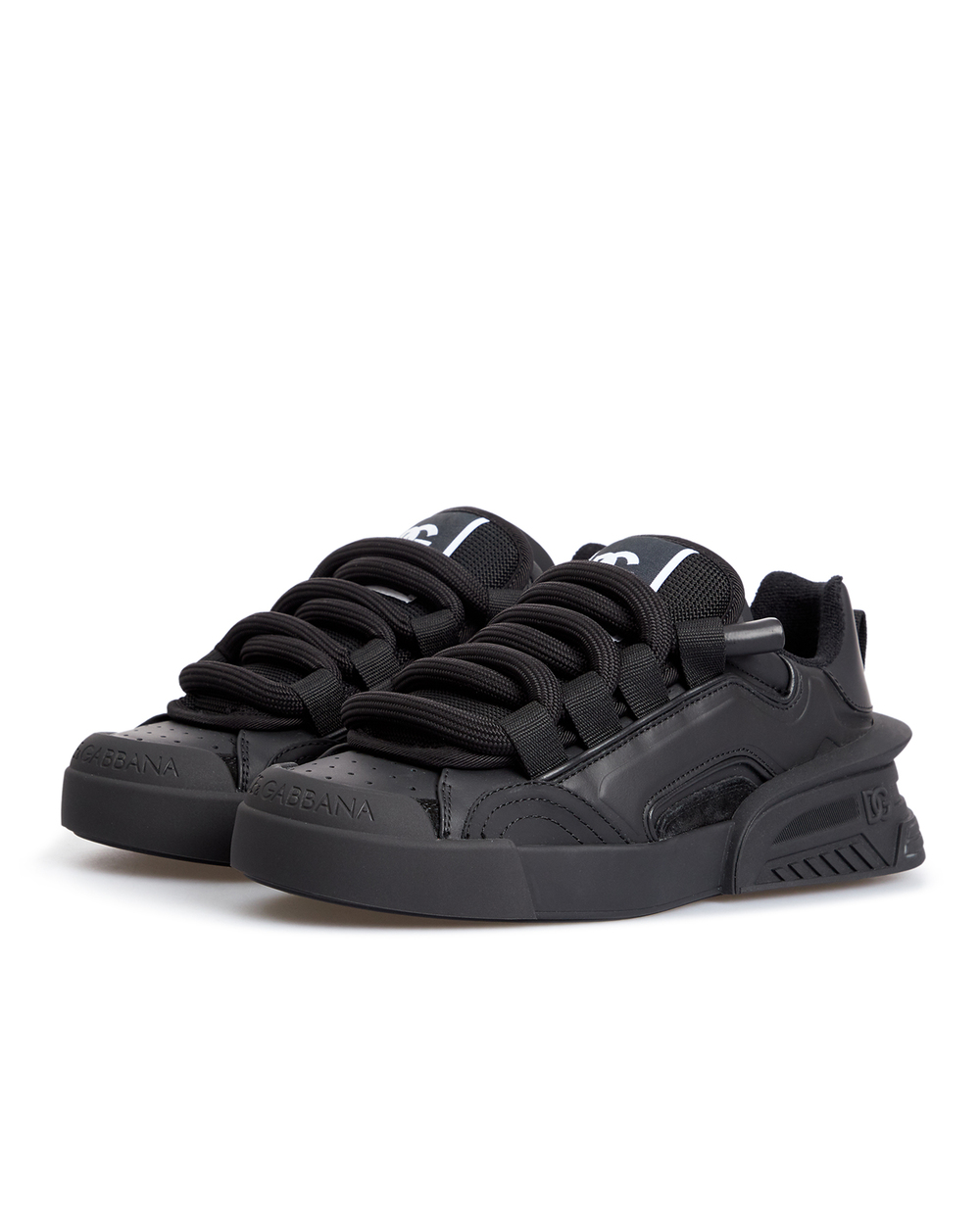 Кожаные кроссовки Portino Space Dolce&Gabbana CS2061-AB950, черный цвет • Купить в интернет-магазине Kameron