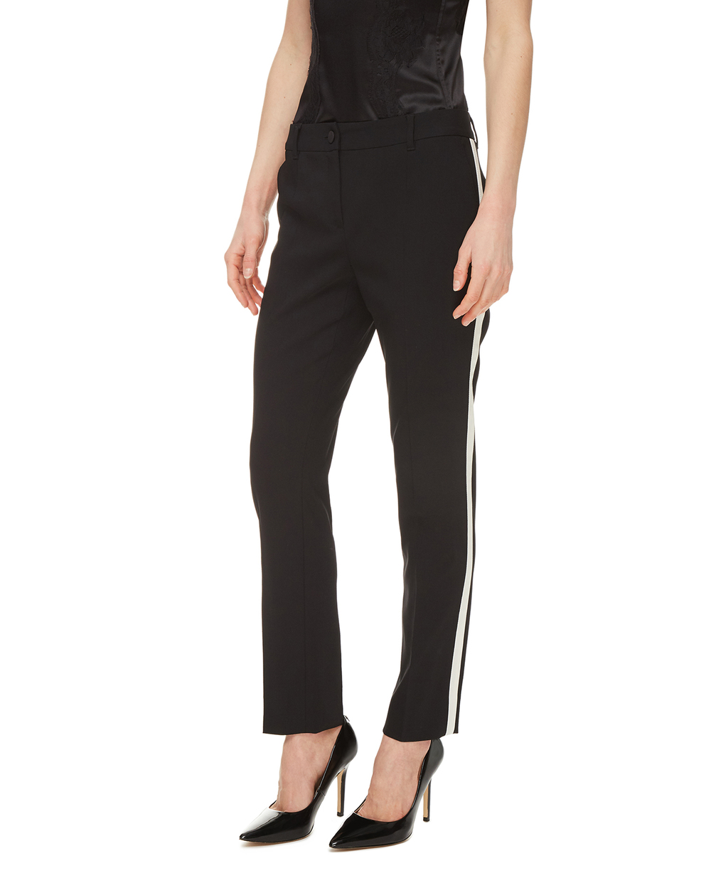 Шерстяные брюки Dolce&Gabbana FTBNKT-FUCC6, черный цвет • Купить в интернет-магазине Kameron