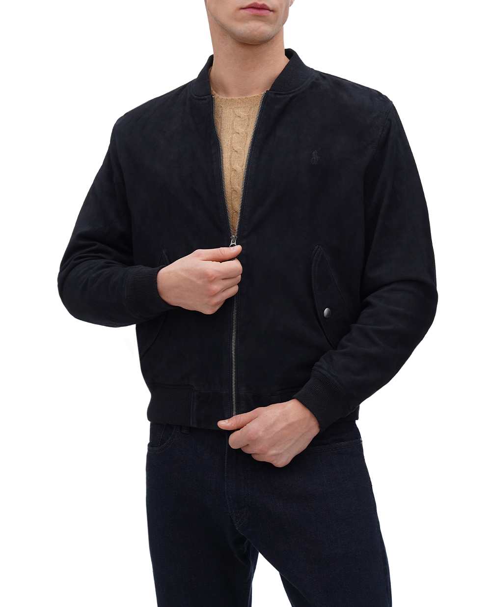 Куртка замшевая Polo Ralph Lauren 710847089002, темно-синий цвет • Купить в интернет-магазине Kameron