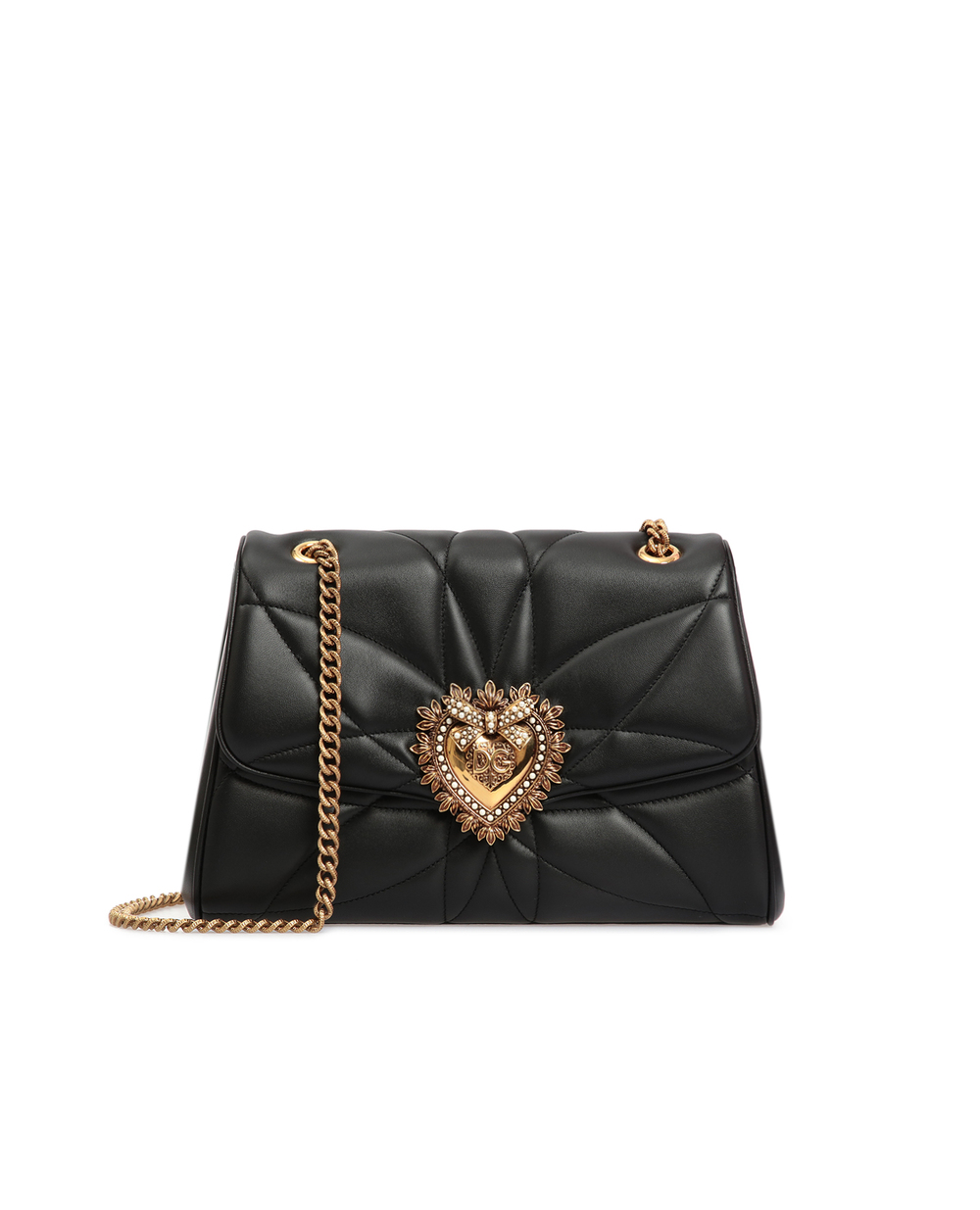 Кожаная сумка Devotion Dolce&Gabbana BB6728-AV967, черный цвет • Купить в интернет-магазине Kameron