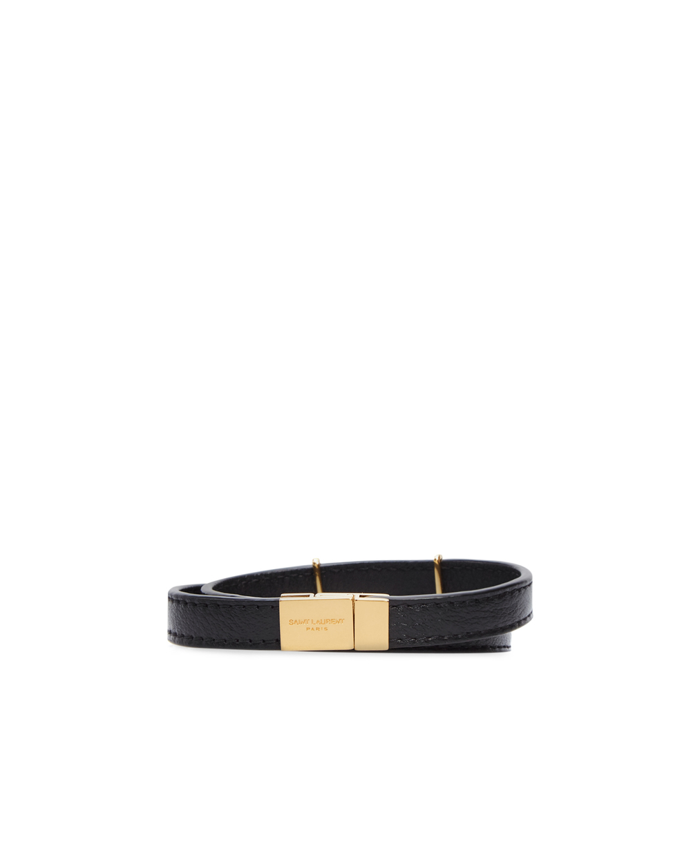 Кожаный браслет Saint Laurent 536073-BOO0J-, черный цвет • Купить в интернет-магазине Kameron