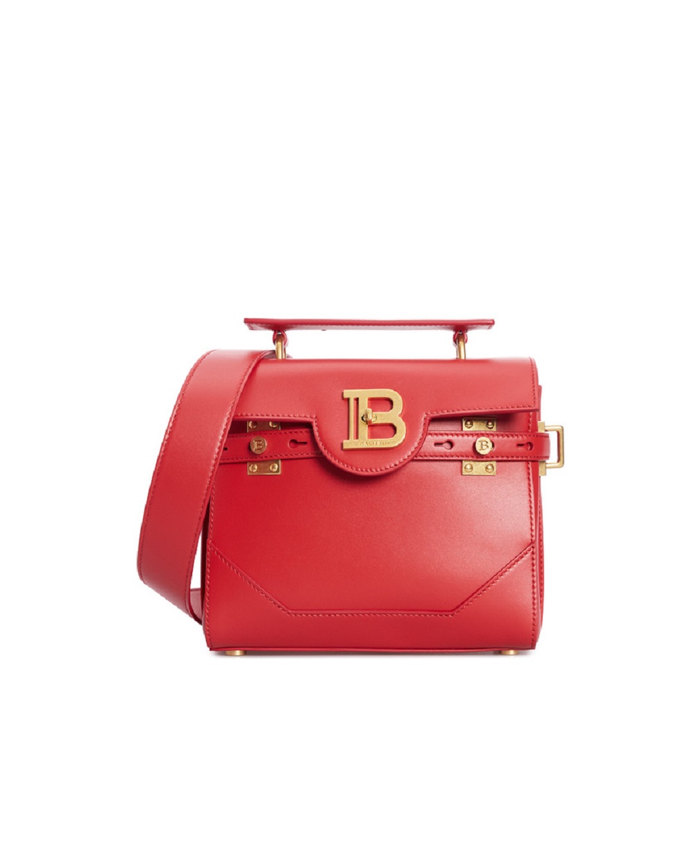 Кожаная сумка B-Buzz 23 Balmain AN1DB526LPRS, красный цвет • Купить в интернет-магазине Kameron