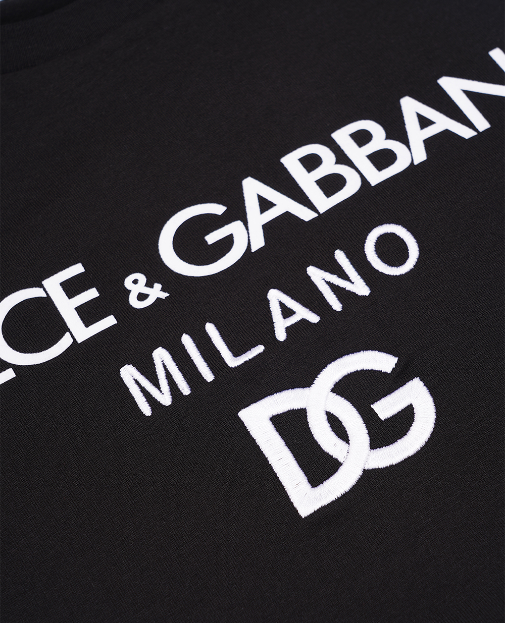 Дитяча бавовняна футболка Dolce&Gabbana Kids L4JTEY-G7E5G-B, чорний колір • Купити в інтернет-магазині Kameron