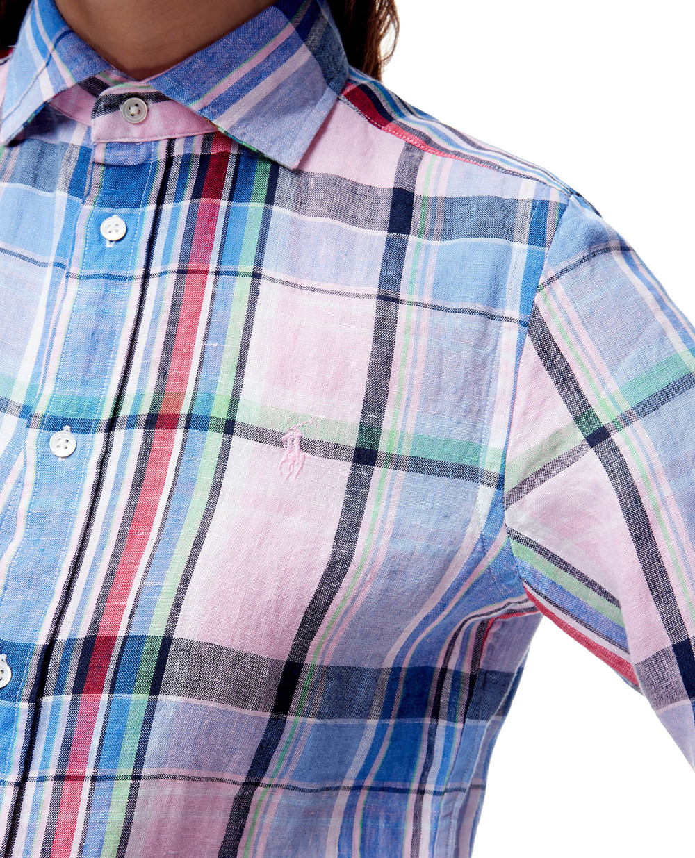 Льняная рубашка Polo Ralph Lauren 211827695007, разноцветный цвет • Купить в интернет-магазине Kameron