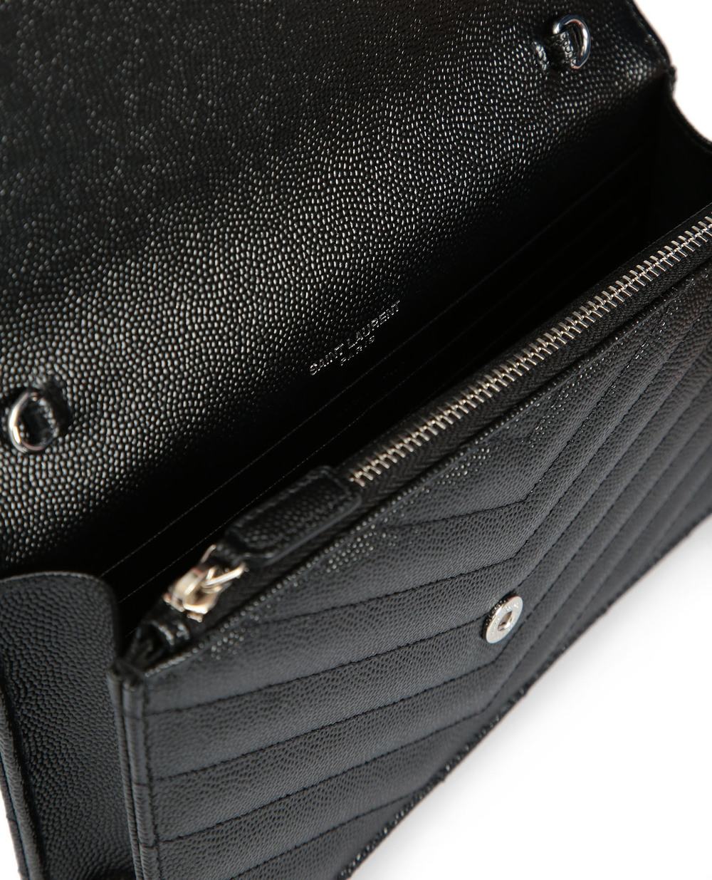 Кожаная сумка Saint Laurent 393953-BOW02-, черный цвет • Купить в интернет-магазине Kameron