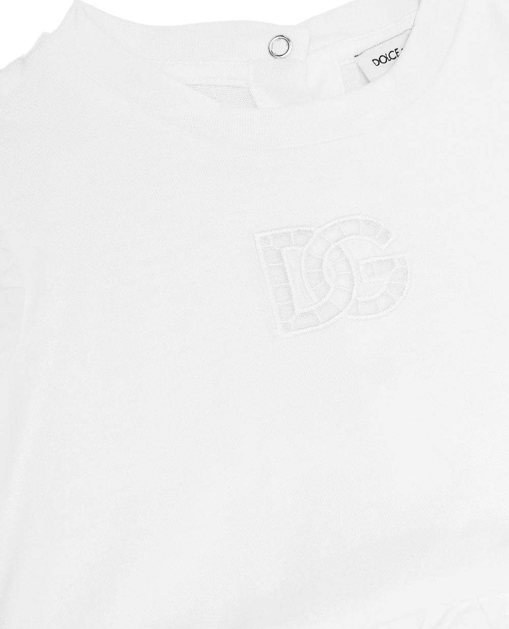Боди Dolce&Gabbana Kids L2JOW6-G7B7K, белый цвет • Купить в интернет-магазине Kameron