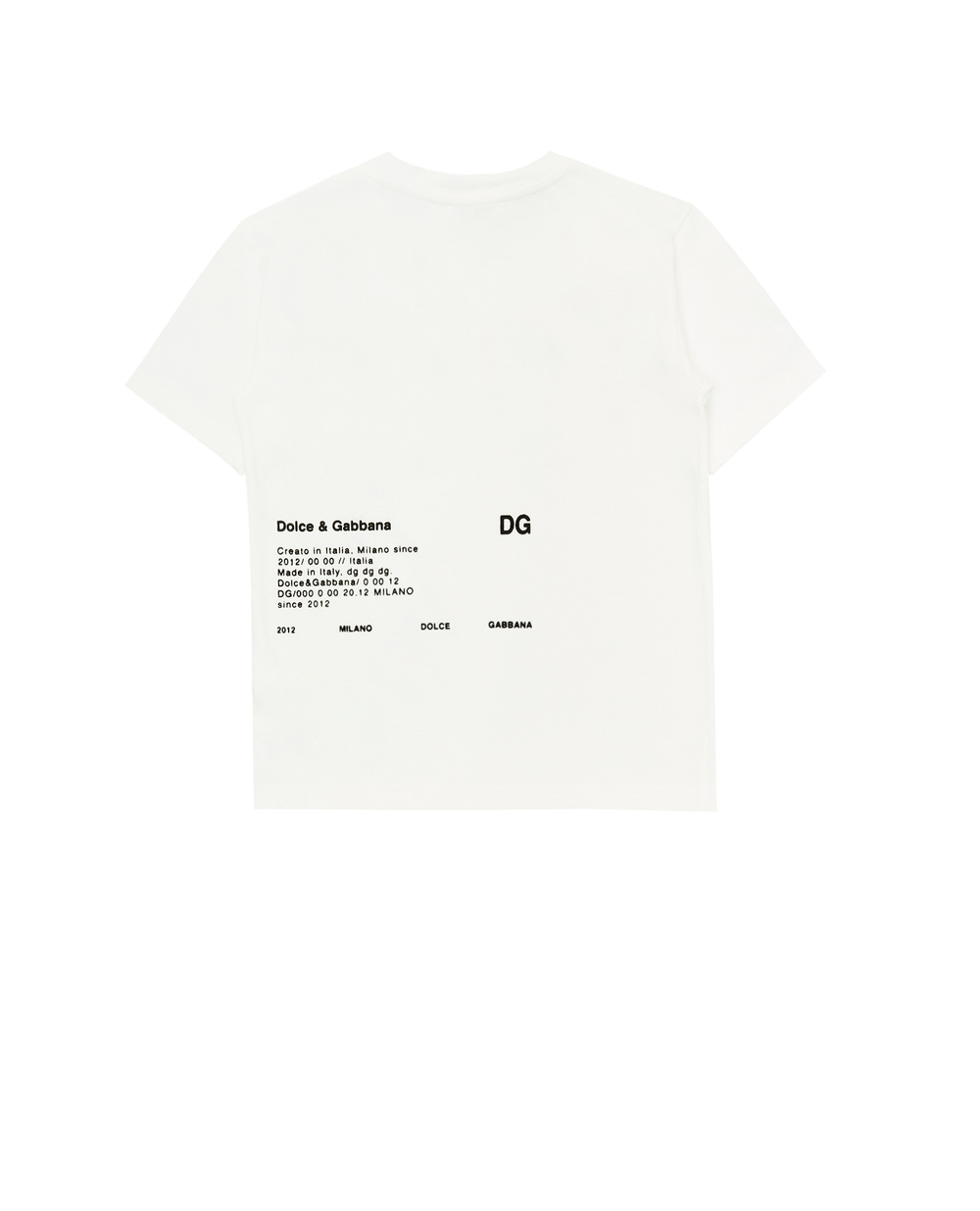 Футболка Dolce&Gabbana Kids L4JTDM-G7A8G-S, білий колір • Купити в інтернет-магазині Kameron