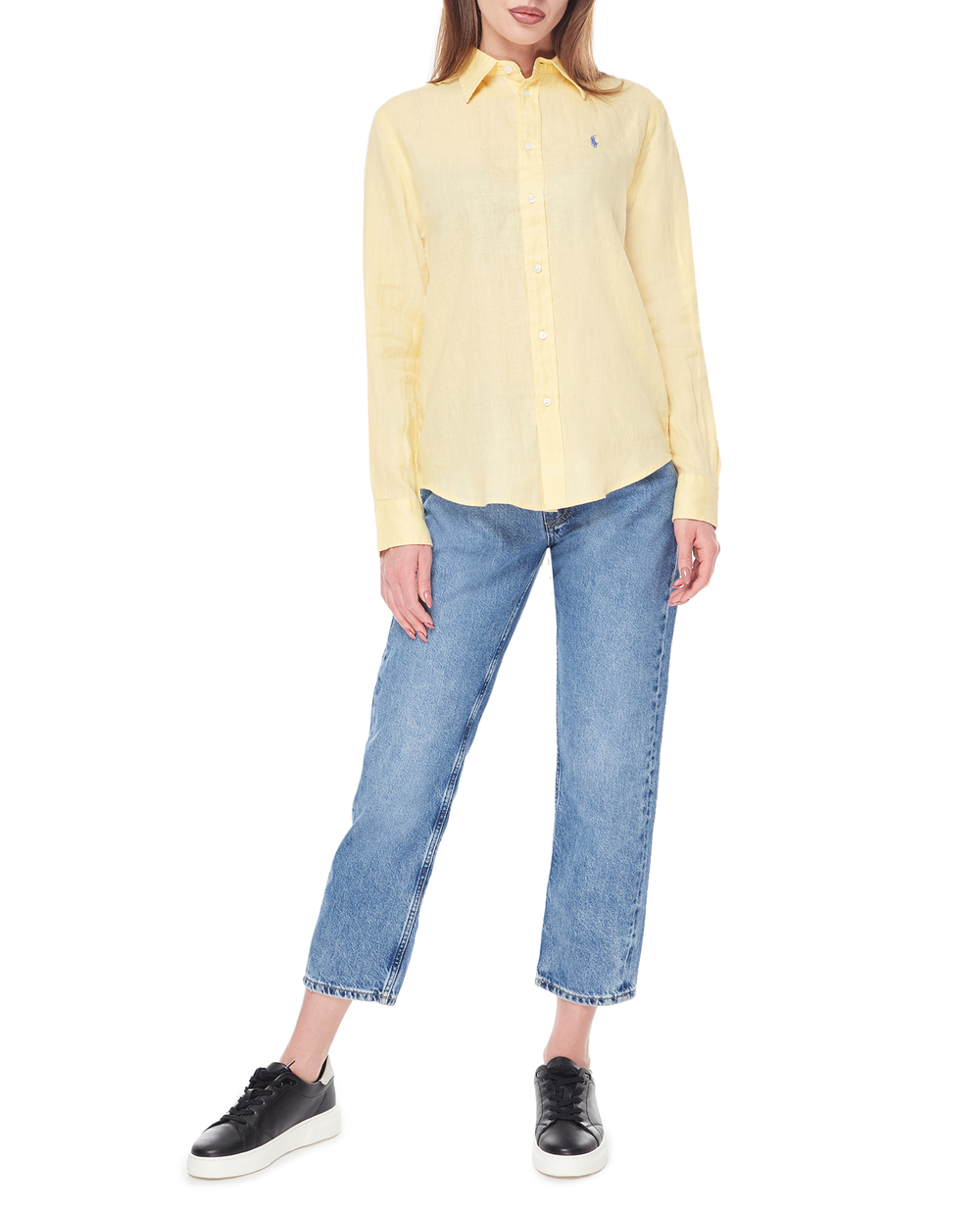 Льняная рубашка Polo Ralph Lauren 211920516004, желтый цвет • Купить в интернет-магазине Kameron