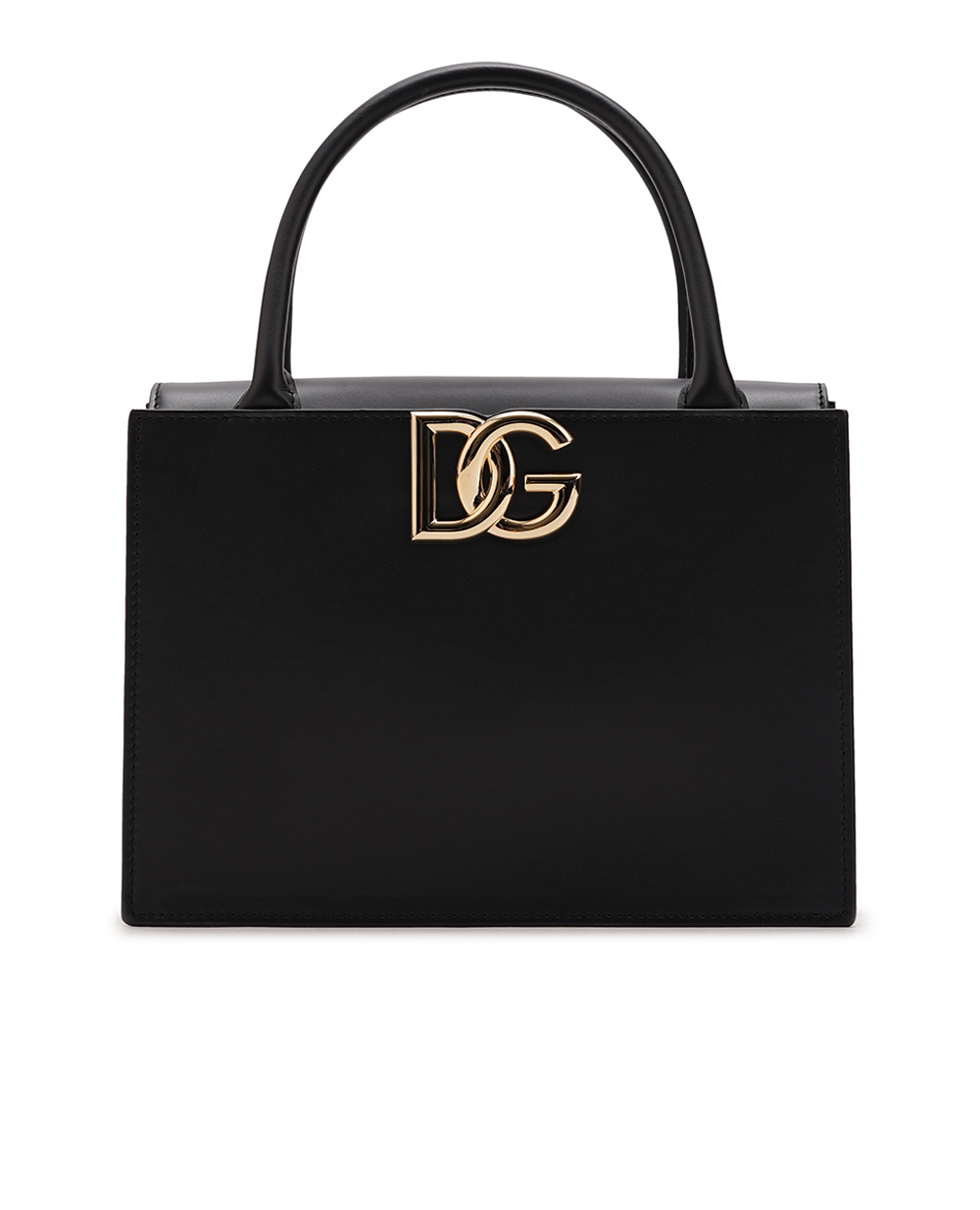 Шкіряна сумка 3.5 Handbag Dolce&Gabbana BB7587-AW576, чорний колір • Купити в інтернет-магазині Kameron