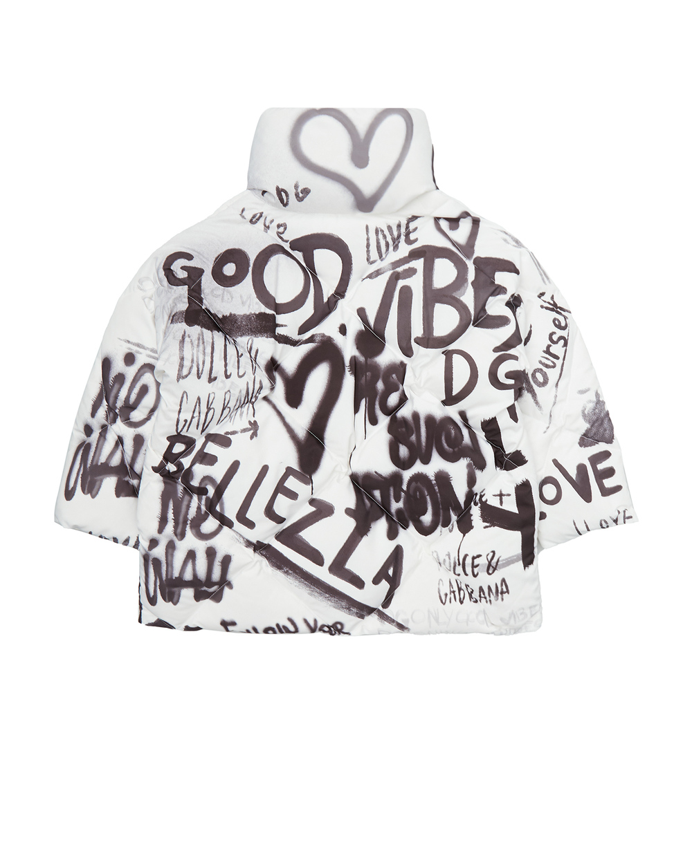 Пуховик Dolce&Gabbana Kids L5JBJY-G7BFK-S, білий колір • Купити в інтернет-магазині Kameron