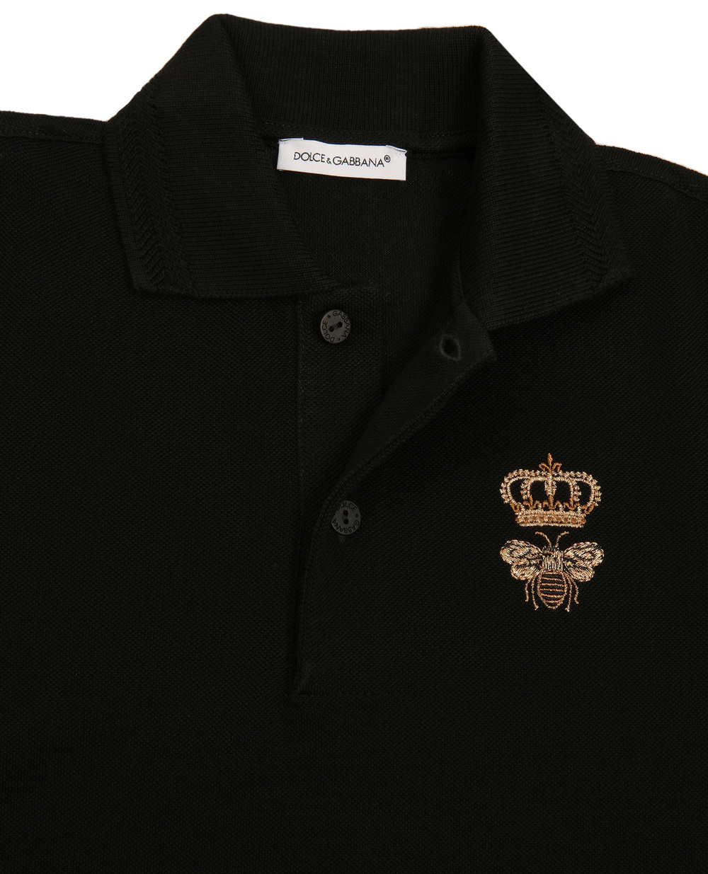 Поло Dolce&Gabbana Kids L4JTCX-G7YGM-S, черный цвет • Купить в интернет-магазине Kameron