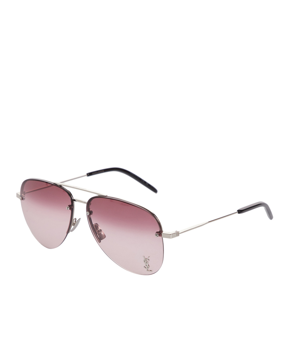 Сонцезахисні окуляри Saint Laurent SL CLASSIC 11 M-008, срібний колір • Купити в інтернет-магазині Kameron