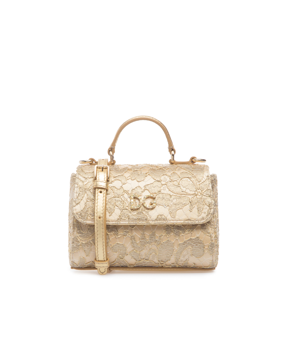 Кружевная сумка Dolce&Gabbana EB0103-AJ649, золотой цвет • Купить в интернет-магазине Kameron