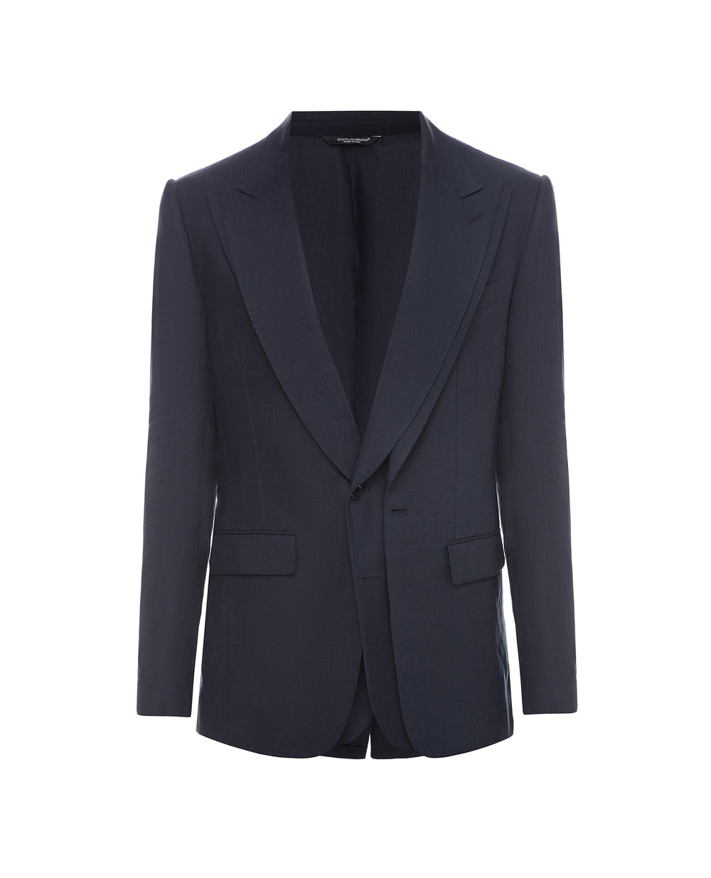 Льняной пиджак Dolce&Gabbana G2PJ5T-FU4IK, темно-синий цвет • Купить в интернет-магазине Kameron