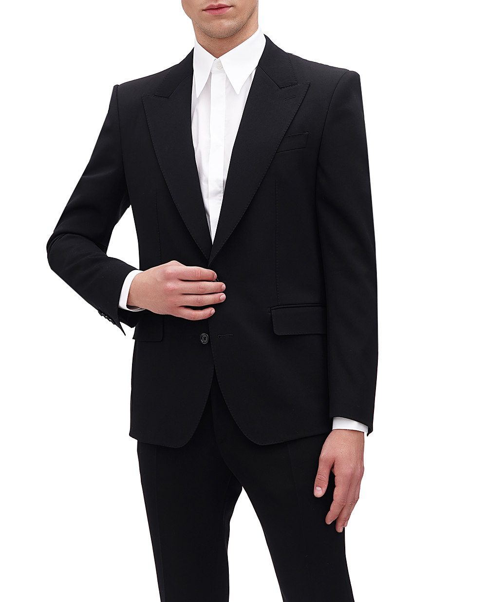 Вовняний піджак Dolce&Gabbana G2QU6T-FU26E, чорний колір • Купити в інтернет-магазині Kameron