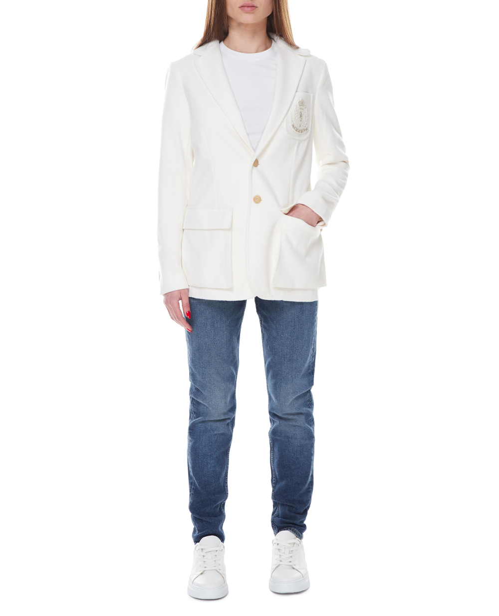 Блейзер Polo Ralph Lauren 211882350001, белый цвет • Купить в интернет-магазине Kameron