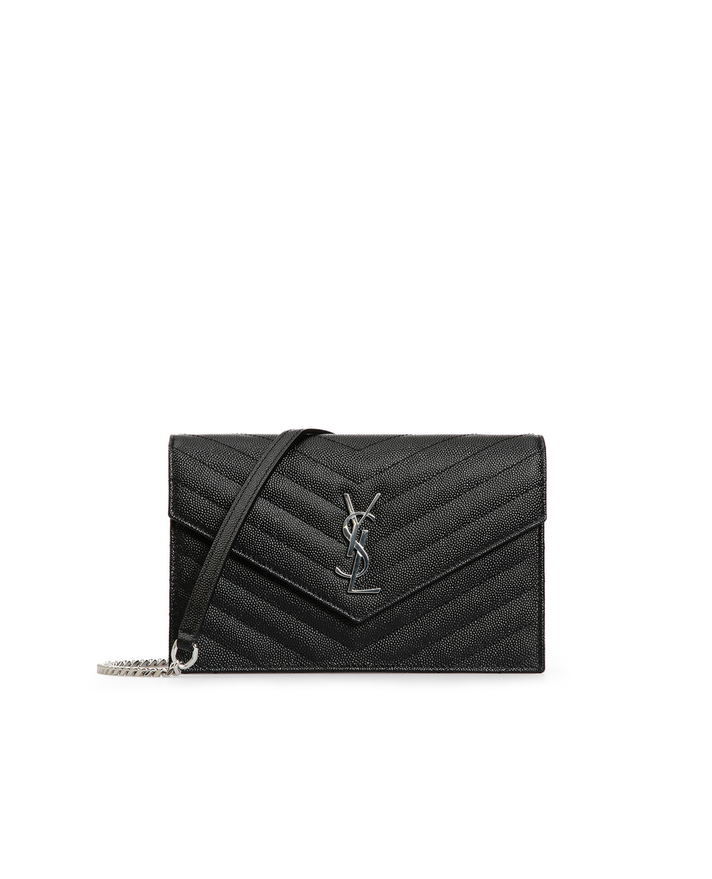 Шкіряна сумка Saint Laurent 393953-BOW02-, чорний колір • Купити в інтернет-магазині Kameron