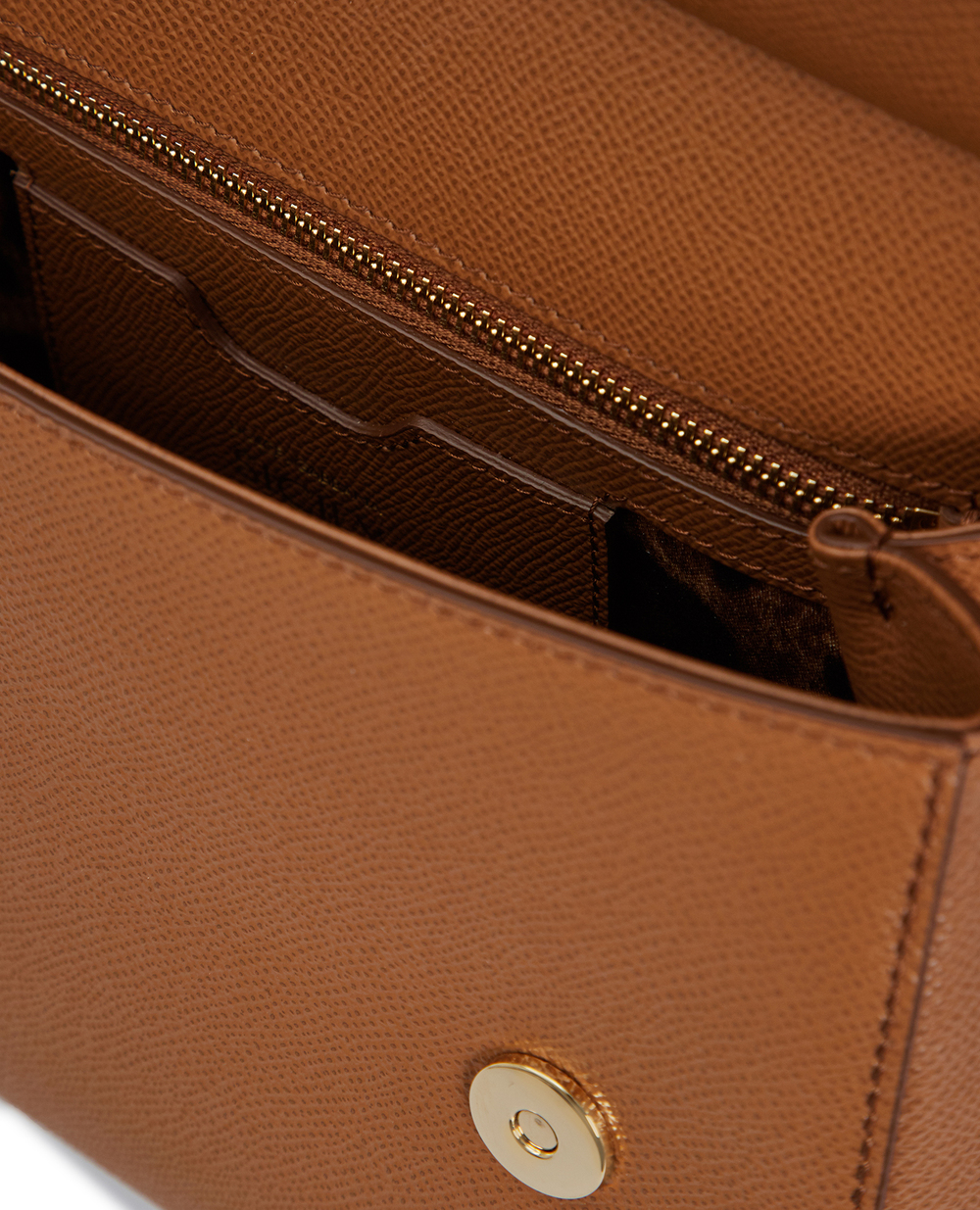 Кожаная сумка Sicily Large Dolce&Gabbana BB6002-A1001, коричневый цвет • Купить в интернет-магазине Kameron