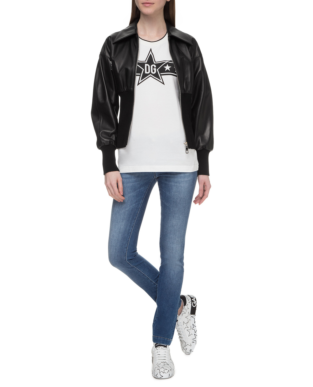 Шкіряна куртка Dolce&Gabbana F9H66L-HULD8, чорний колір • Купити в інтернет-магазині Kameron