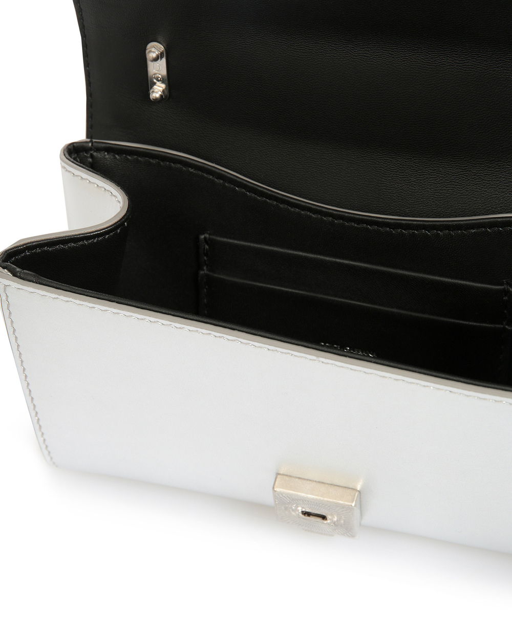 Шкіряна сумка Devotion mini Dolce&Gabbana BB6880-AK772, срібний колір • Купити в інтернет-магазині Kameron