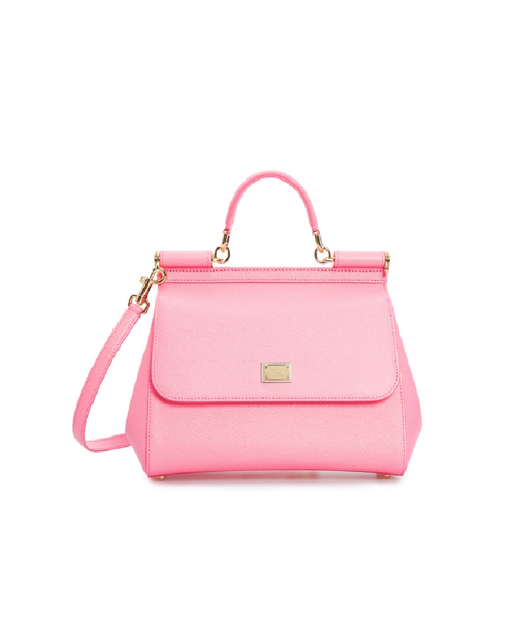 Шкіряна сумка Sicily Large Dolce&Gabbana BB6002-A1001, рожевий колір • Купити в інтернет-магазині Kameron