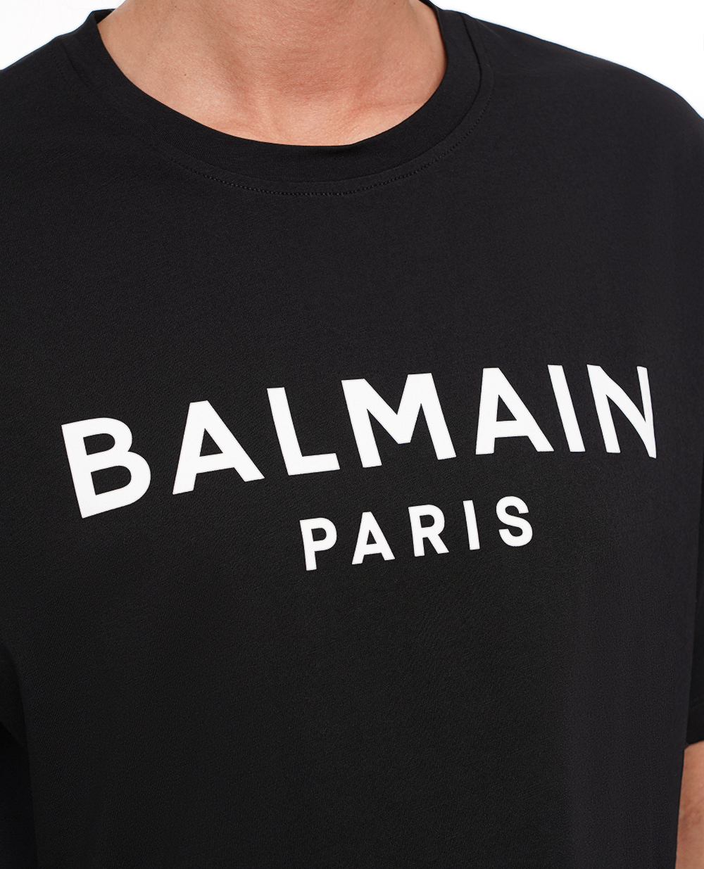 Футболка Balmain BF1EE020BB02, чорний колір • Купити в інтернет-магазині Kameron
