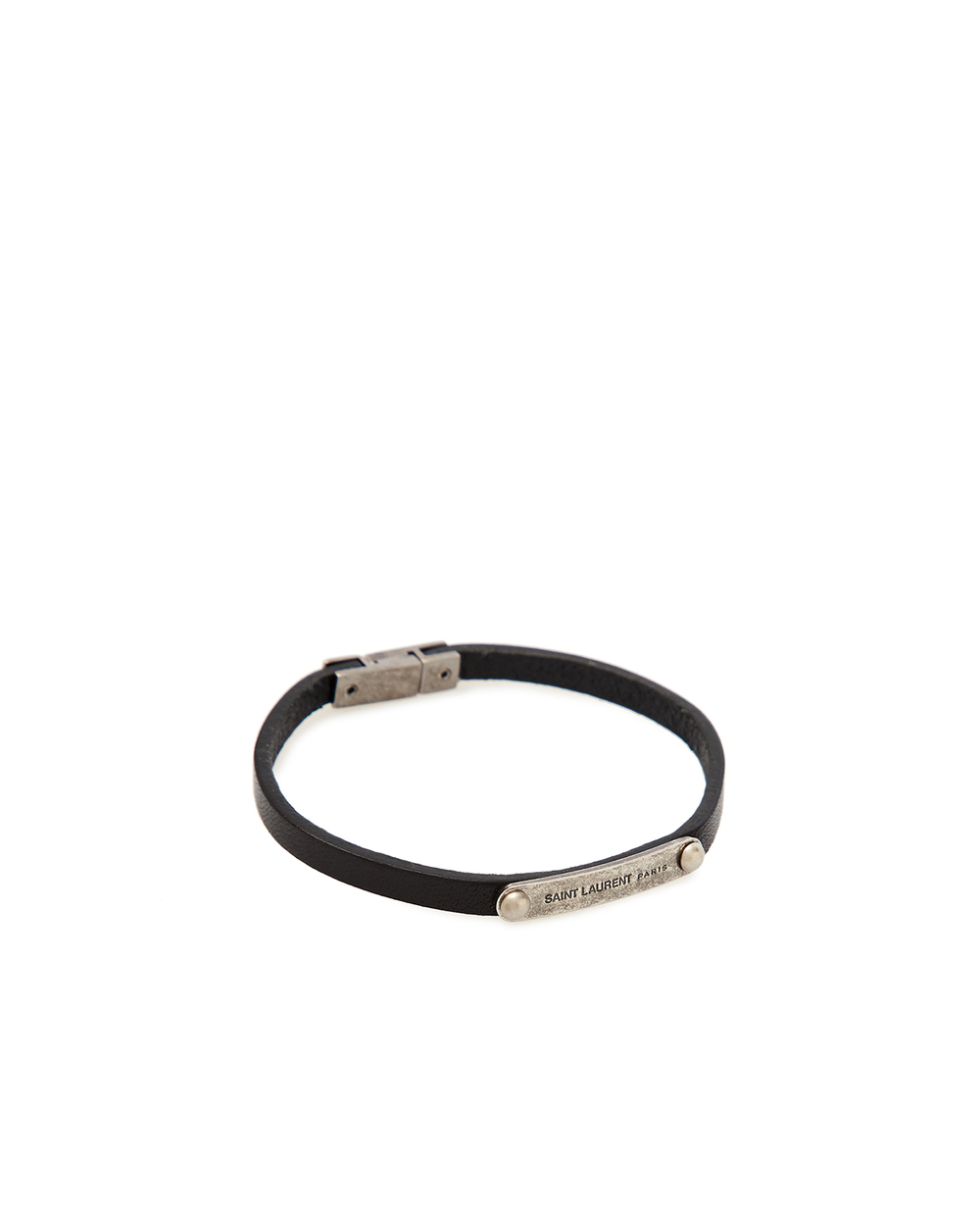 Кожаный браслет Saint Laurent 506148-0IH1D, черный цвет • Купить в интернет-магазине Kameron