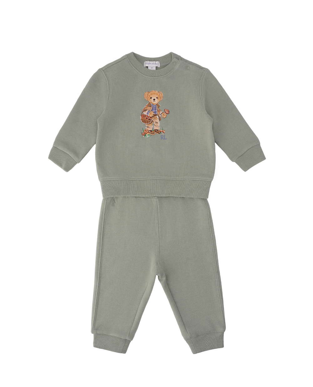 Дитячий костюм Polo Bear (світшот, штани) Polo Ralph Lauren Kids 320918199001, зелений колір • Купити в інтернет-магазині Kameron