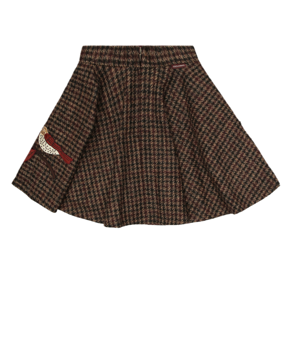 Детская шерстяная юбка Dolce&Gabbana Kids L53I73-FQMH3-B, коричневый цвет • Купить в интернет-магазине Kameron