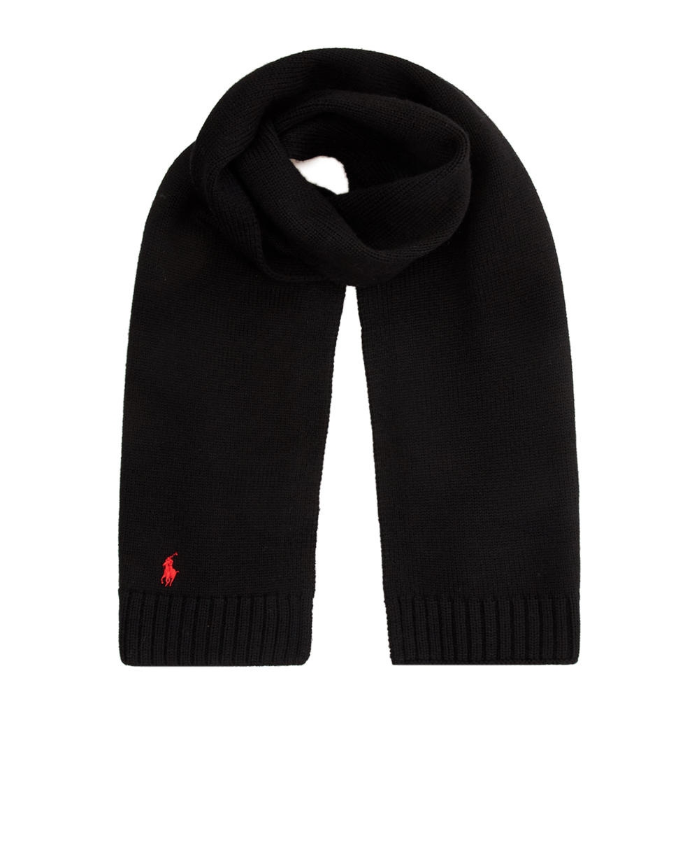 Дитячий вовняний шарф Polo Ralph Lauren Kids 322879737002, чорний колір • Купити в інтернет-магазині Kameron