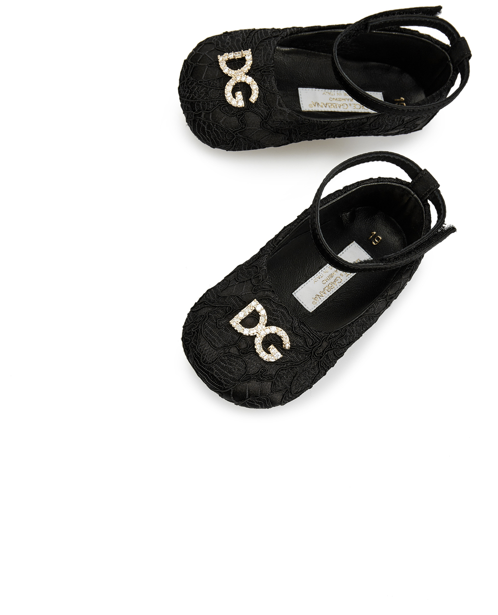 Детские пинетки Dolce&Gabbana DK0065-A9158, черный цвет • Купить в интернет-магазине Kameron