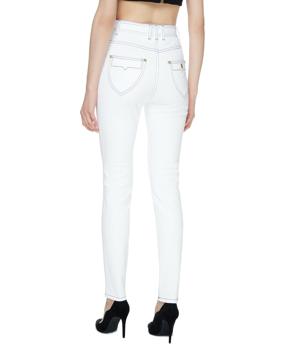 Джинси Balmain VF15460D087, білий колір • Купити в інтернет-магазині Kameron