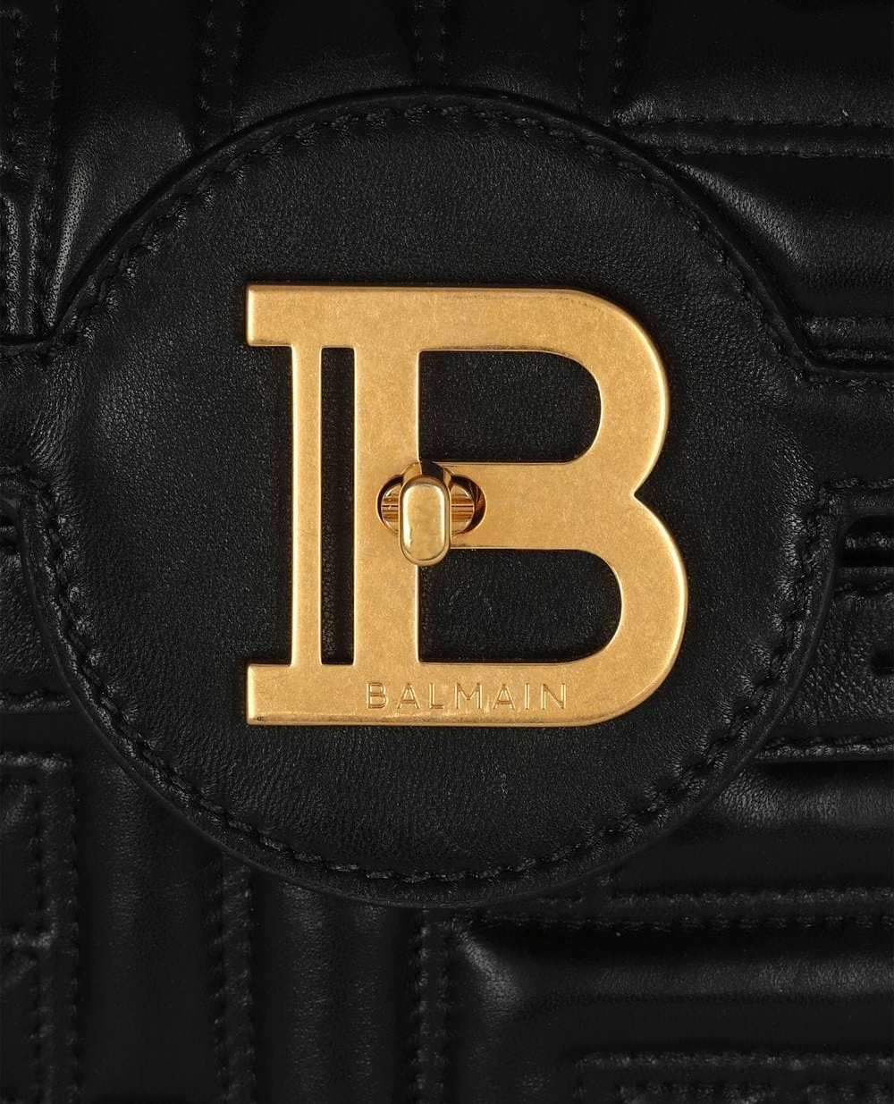 Шкіряна сумка B-Buzz Balmain AN1DB530LNDV, чорний колір • Купити в інтернет-магазині Kameron