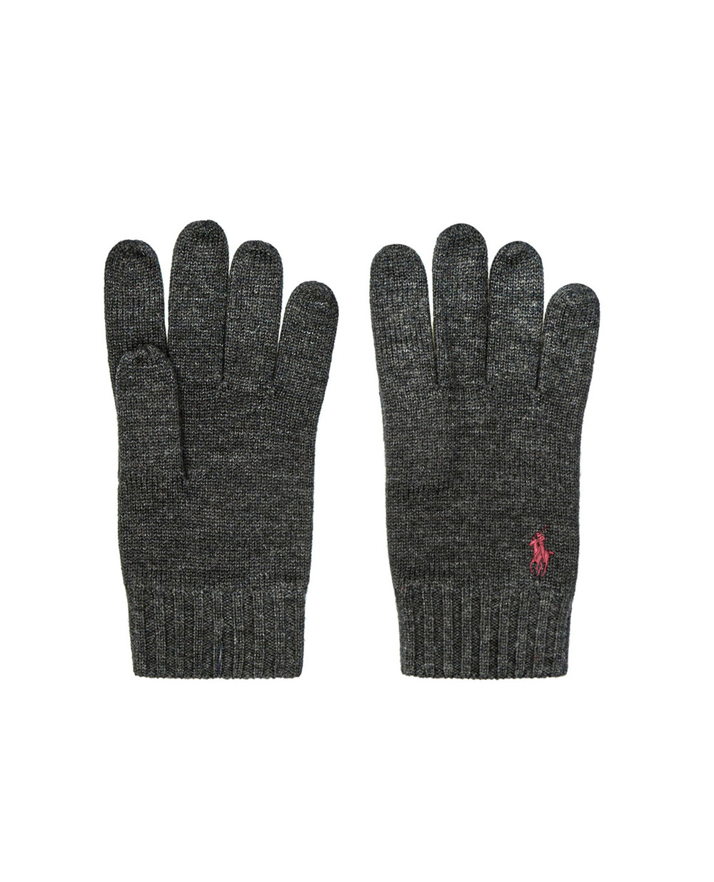 Шерстяные перчатки Polo Ralph Lauren 710761416004, серый цвет • Купить в интернет-магазине Kameron