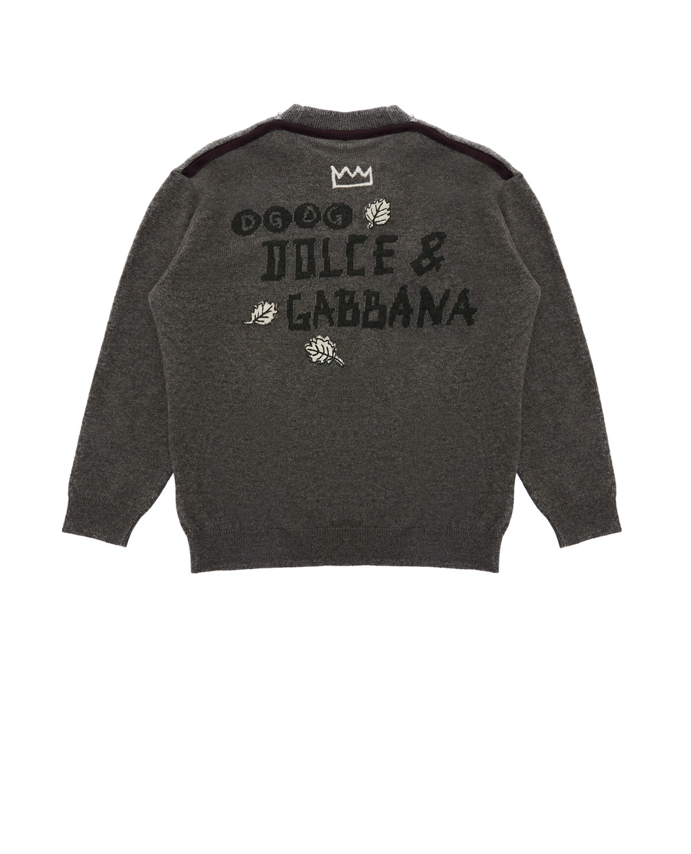 Детский шерстяной джемпер Dolce&Gabbana Kids L4KW80-JAM5R-S, серый цвет • Купить в интернет-магазине Kameron