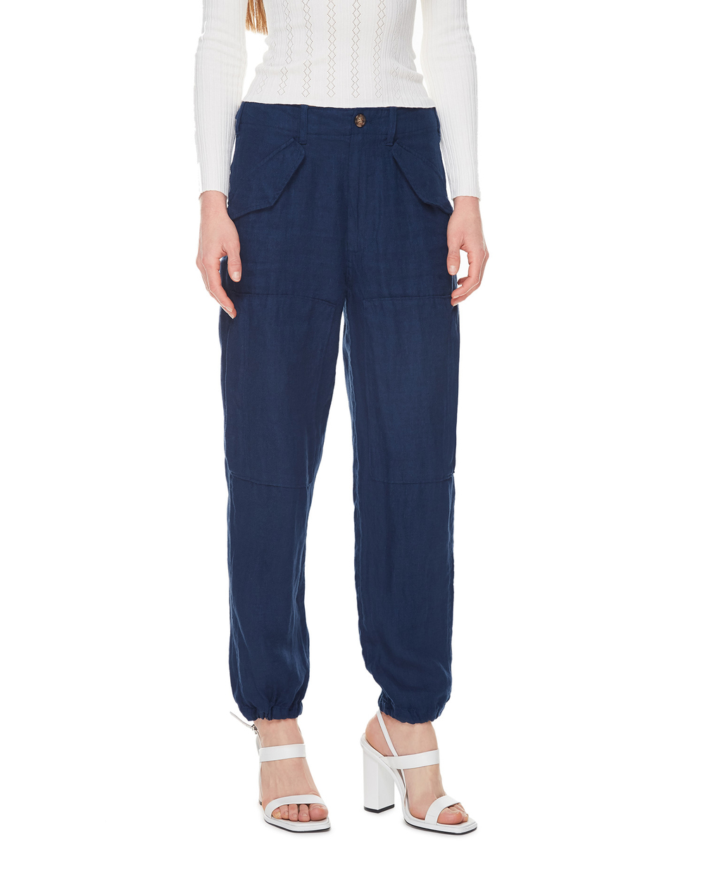 Льняные брюки Polo Ralph Lauren 211833043001, синий цвет • Купить в интернет-магазине Kameron