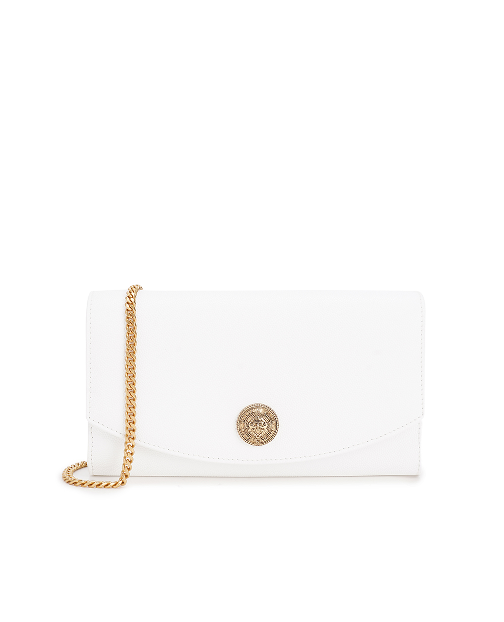 Шкіряна сумка Embleme Balmain CN0ON225LGSR, білий колір • Купити в інтернет-магазині Kameron