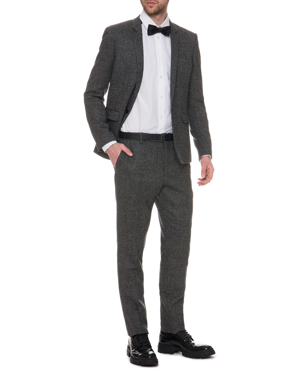 Шерстяные брюки Saint Laurent 530732-Y011T, серый цвет • Купить в интернет-магазине Kameron