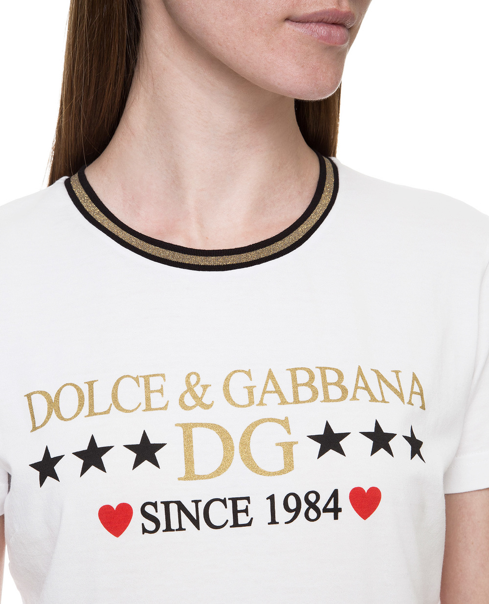 Футболка Dolce&Gabbana F8H32T-G7TBM, белый цвет • Купить в интернет-магазине Kameron