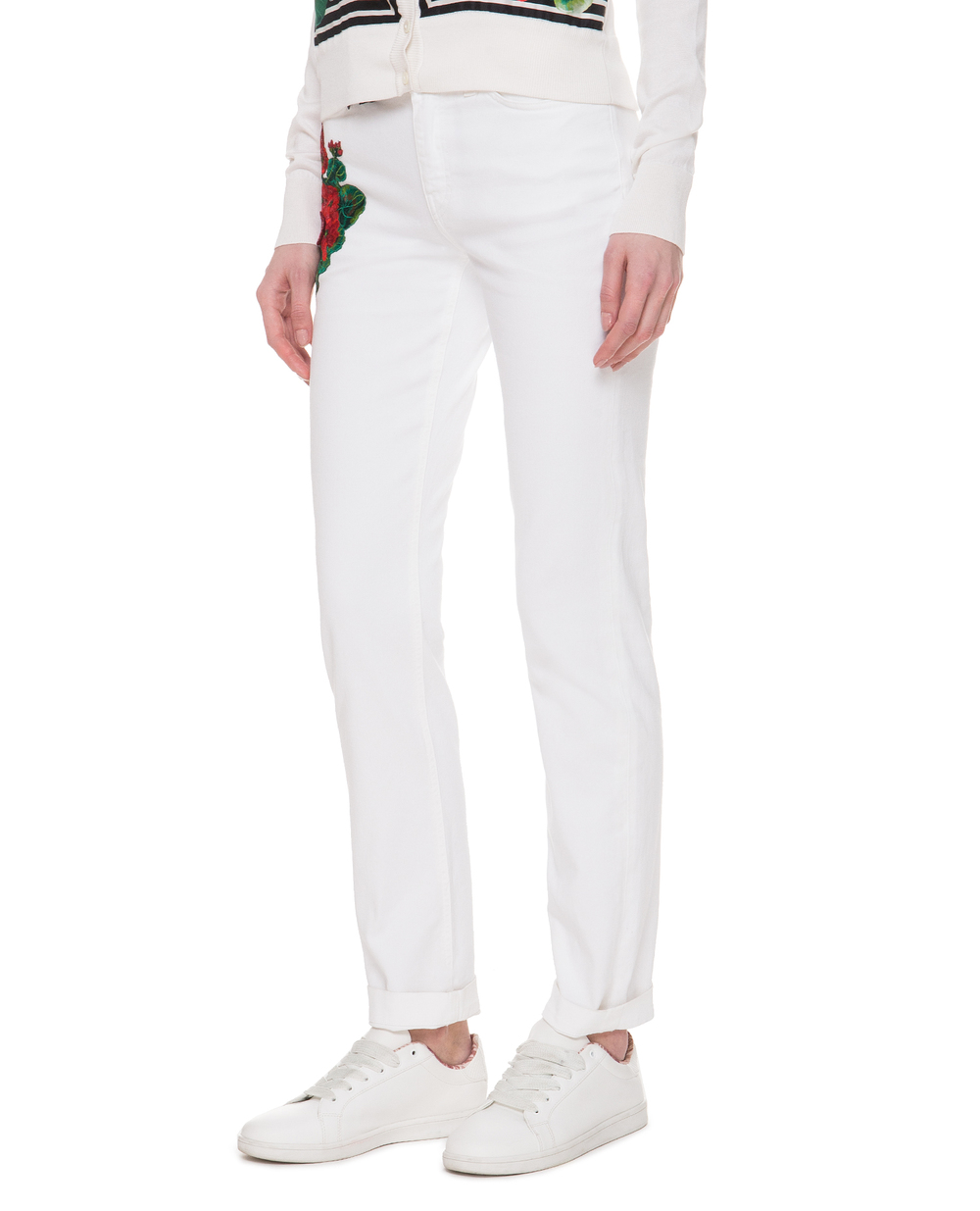 Джинсы Girly Dolce&Gabbana FTAQ5Z-G898O, белый цвет • Купить в интернет-магазине Kameron
