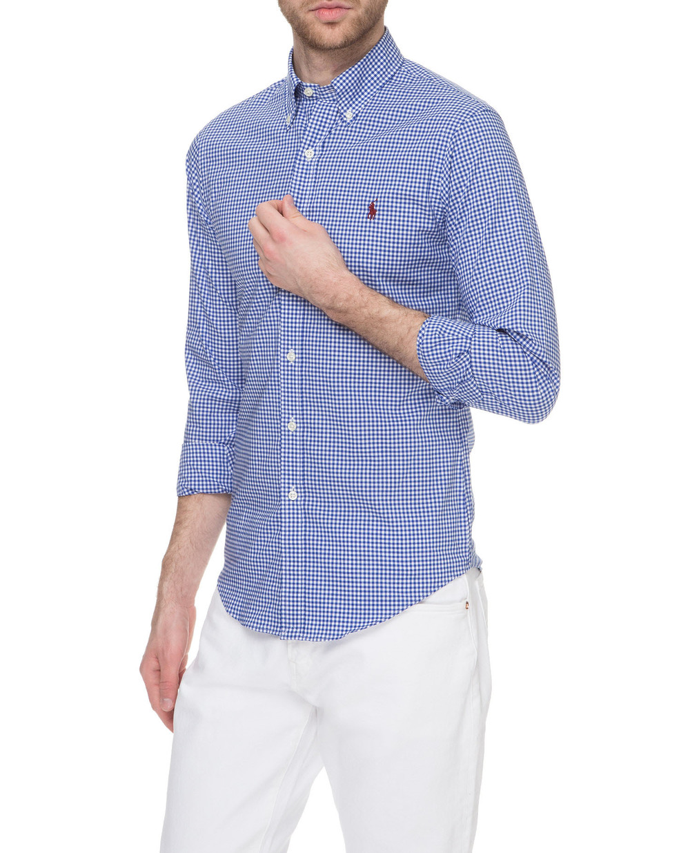 Рубашка Polo Ralph Lauren 710767329003, синий цвет • Купить в интернет-магазине Kameron