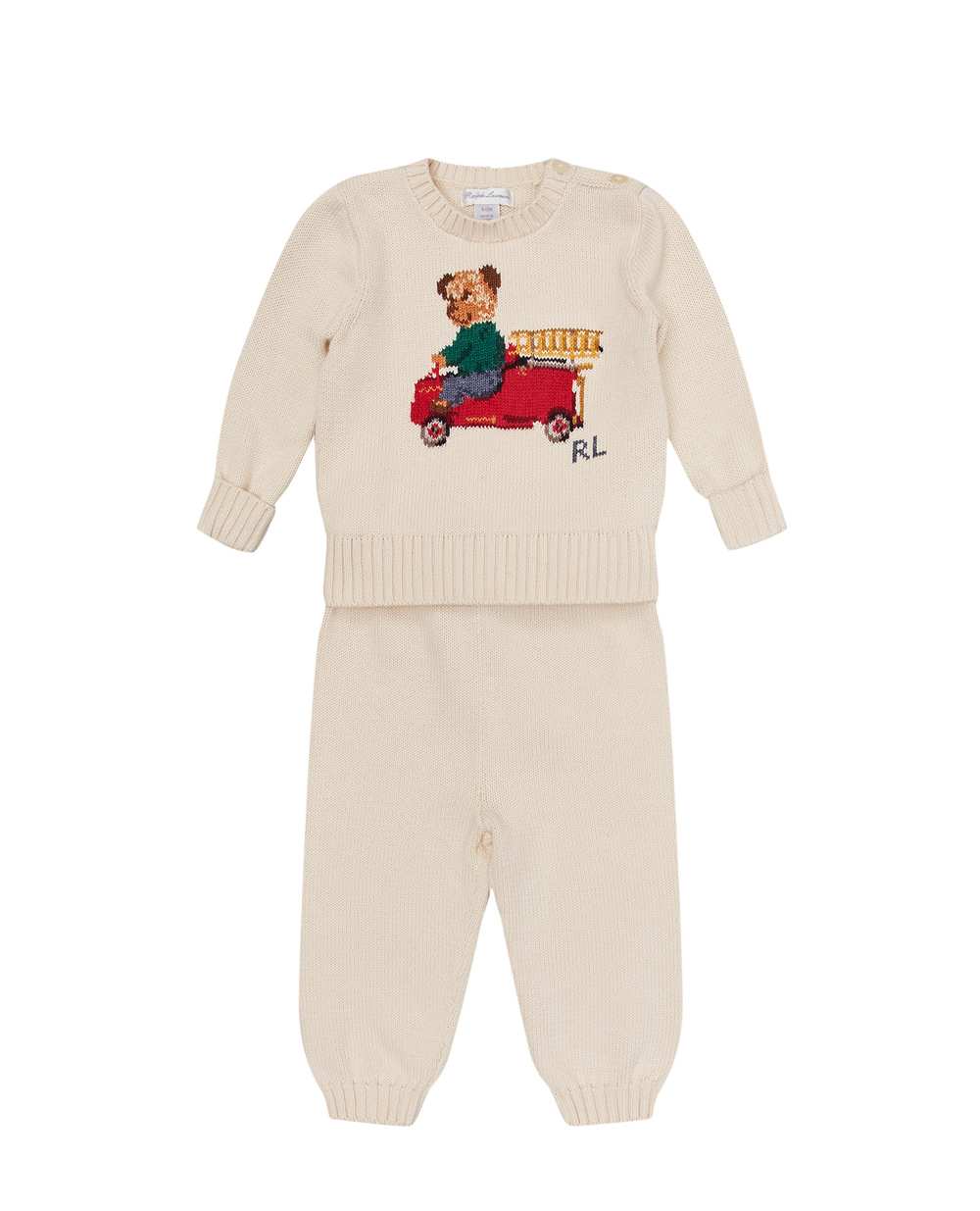 Детский костюм (свитер, брюки) Polo Ralph Lauren Kids 320881431001, бежевый цвет • Купить в интернет-магазине Kameron