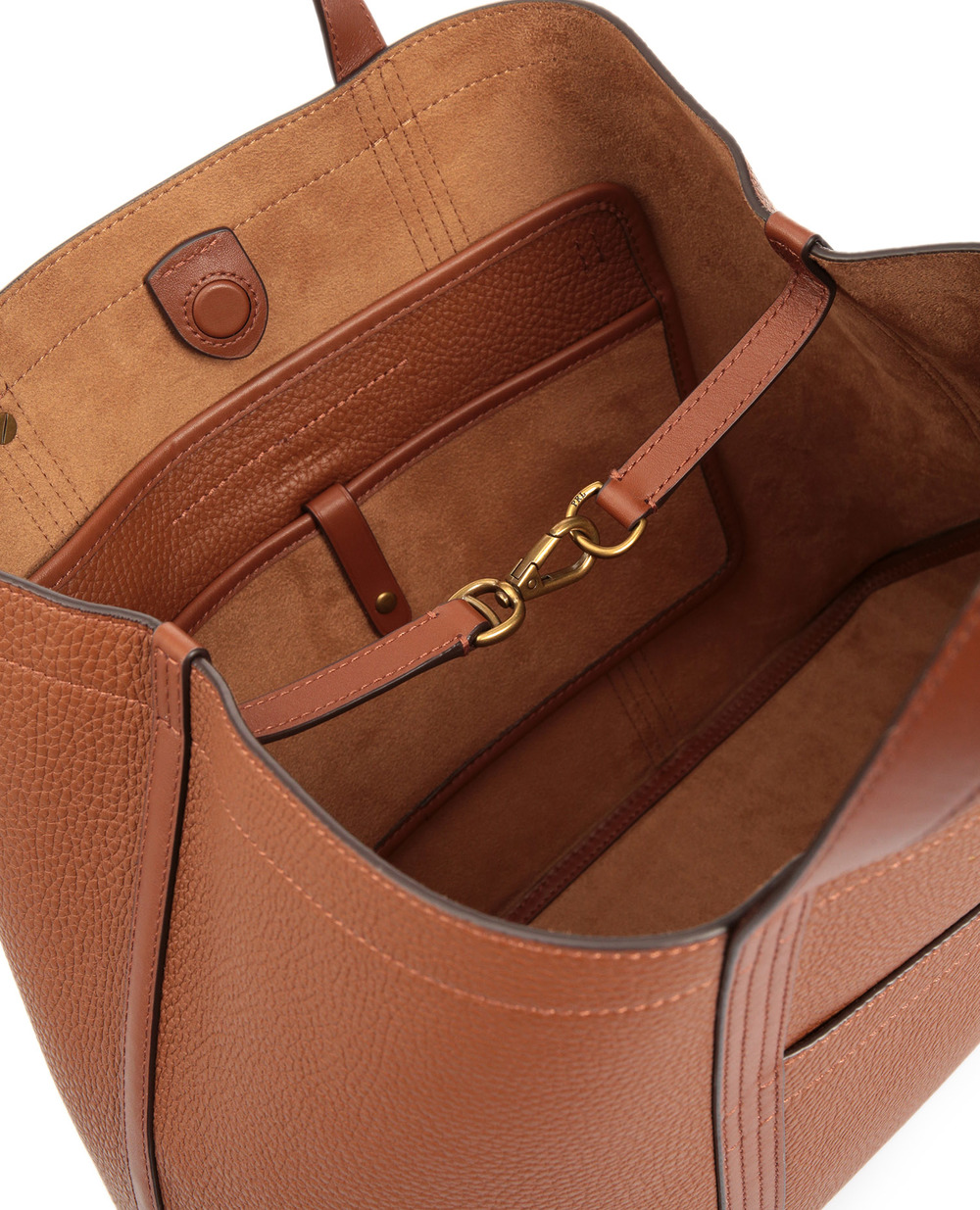 Кожаная сумка Polo Ralph Lauren 428801231002, коричневый цвет • Купить в интернет-магазине Kameron