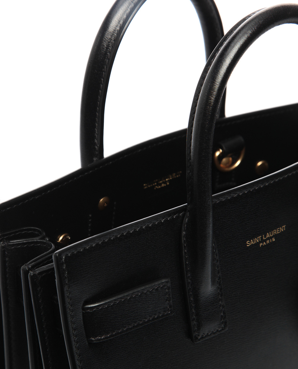 Шкіряна сумка Sac De Jour Nano Saint Laurent 392035-02G9W, чорний колір • Купити в інтернет-магазині Kameron